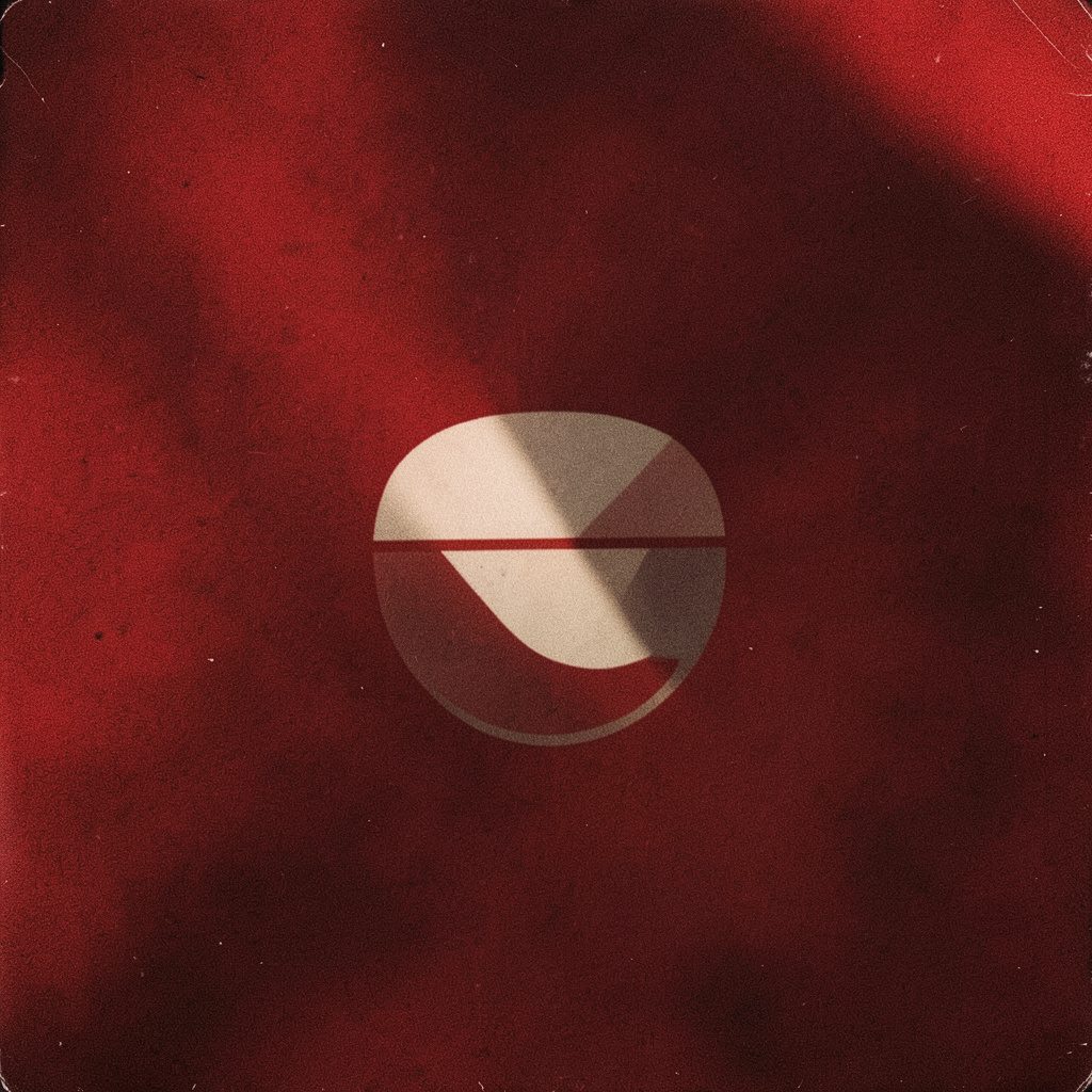Petit embleme rond couleur bordeaux et blanc evoquant le monde des antiquites